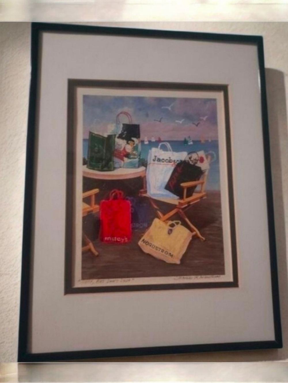HOME art size 9x12 authenticated Nordstrom Macy's Jacobson's Thomas R Dawkins